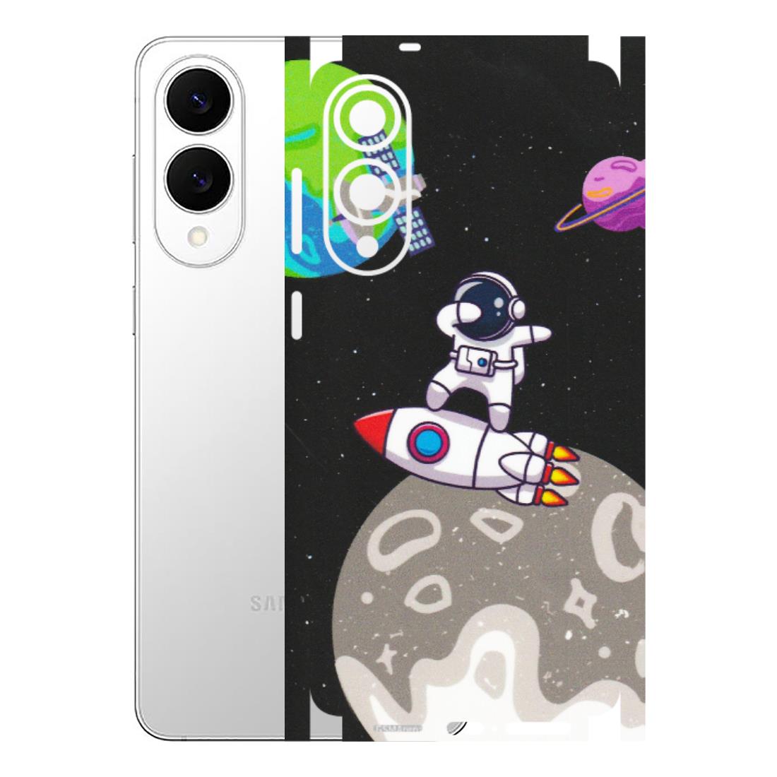 Samsung A/S Series Phone Skins (All Models) - Astronaut Vibing Toon Running - Matte Finish (M-39) Samsung Galaxy S25 Edge