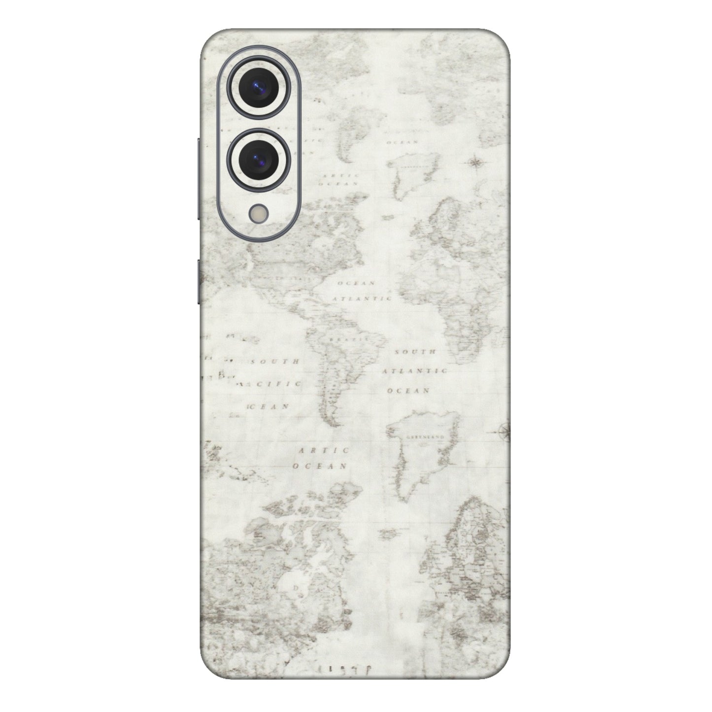 Samsung A/S Series Phone Skins (All Models) - World Travel Map - Transparent Finish (T-04) Samsung Galaxy S25 Edge