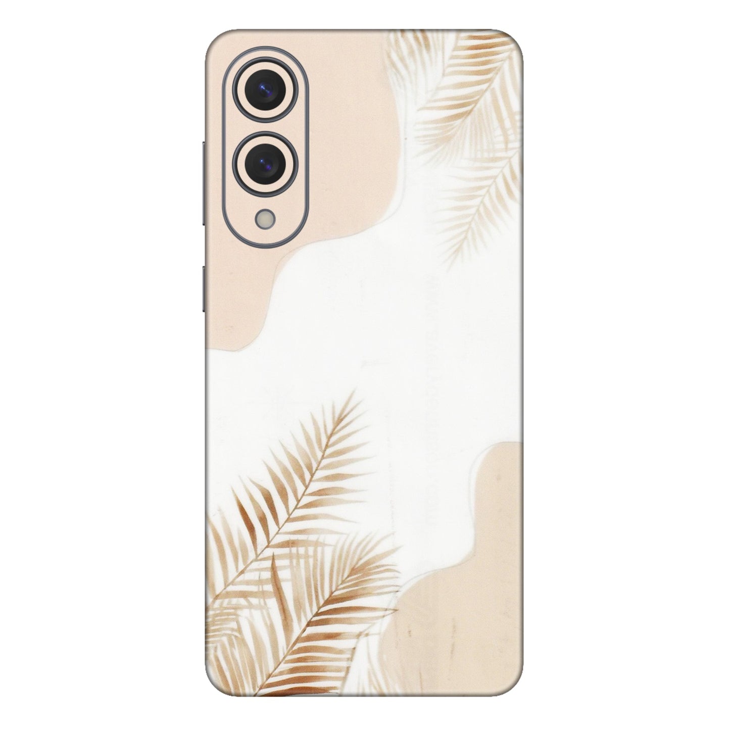 Samsung A/S Series Phone Skins (All Models) - Gold Petals Abstract - Transparent Finish (T-08) Samsung Galaxy S25 Edge