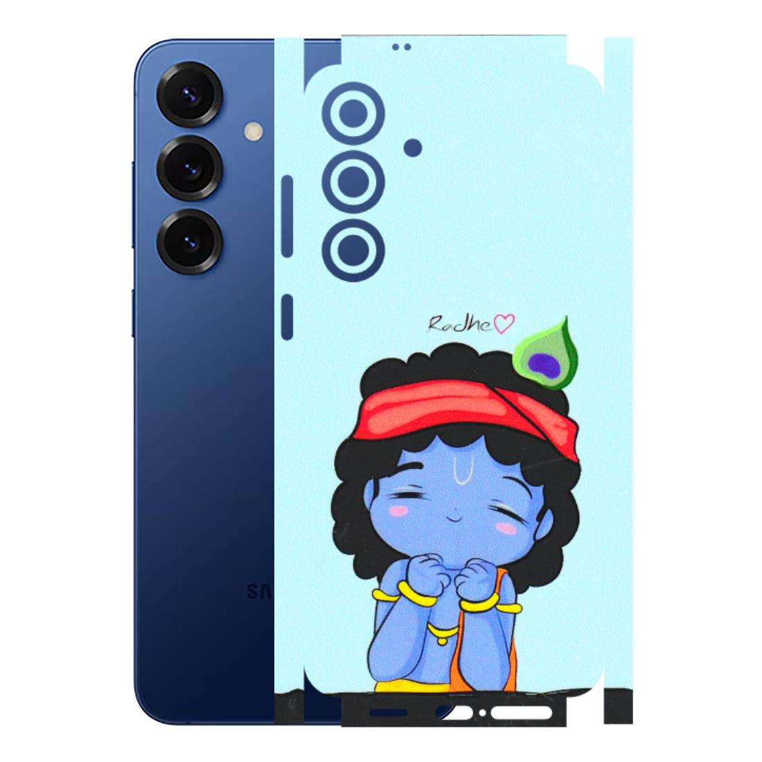 Samsung A/S Series Phone Skins (All Models) - Radhe Radhe Cute Toon - 3D Embossed Finish (L-05) Samsung Galaxy S25 Plus