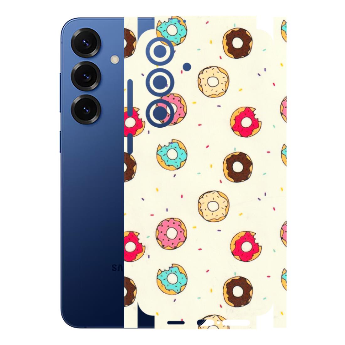 Samsung A/S Series Phone Skins (All Models) - Mini Donuts Doodle Art - 3D Embossed Finish (L-122) Samsung Galaxy S25 Plus