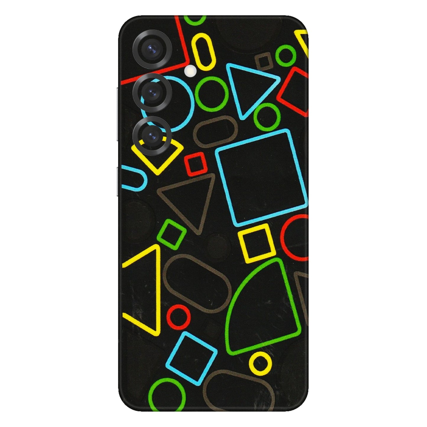 Samsung A/S Series Phone Skins (All Models) - Black Shapes - 3D Embossed Finish (L-131) Samsung Galaxy S25 Plus