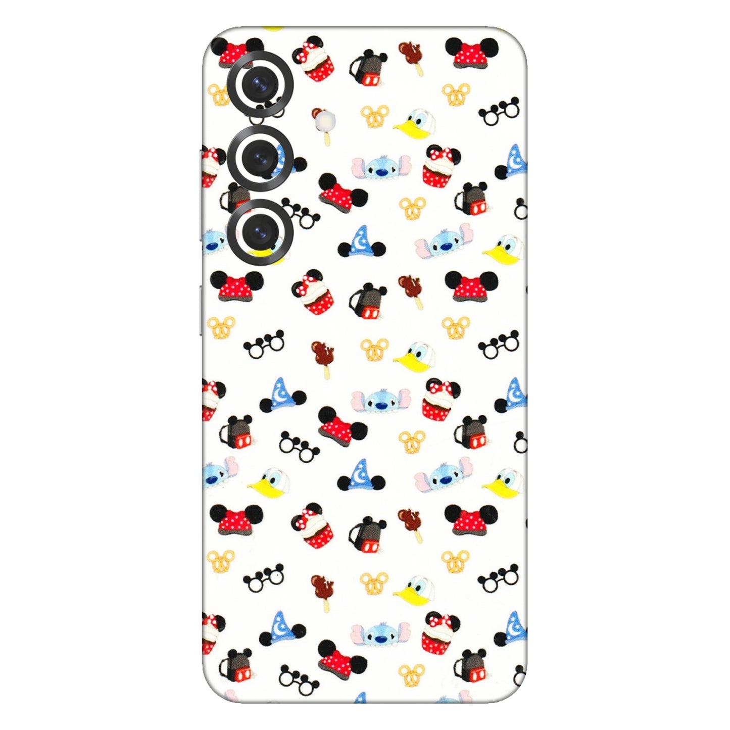 Samsung A/S Series Phone Skins (All Models) - Minnie Mouse & Donald Doodles s - 3D Embossed Finish (L-194) Samsung Galaxy S25 Plus