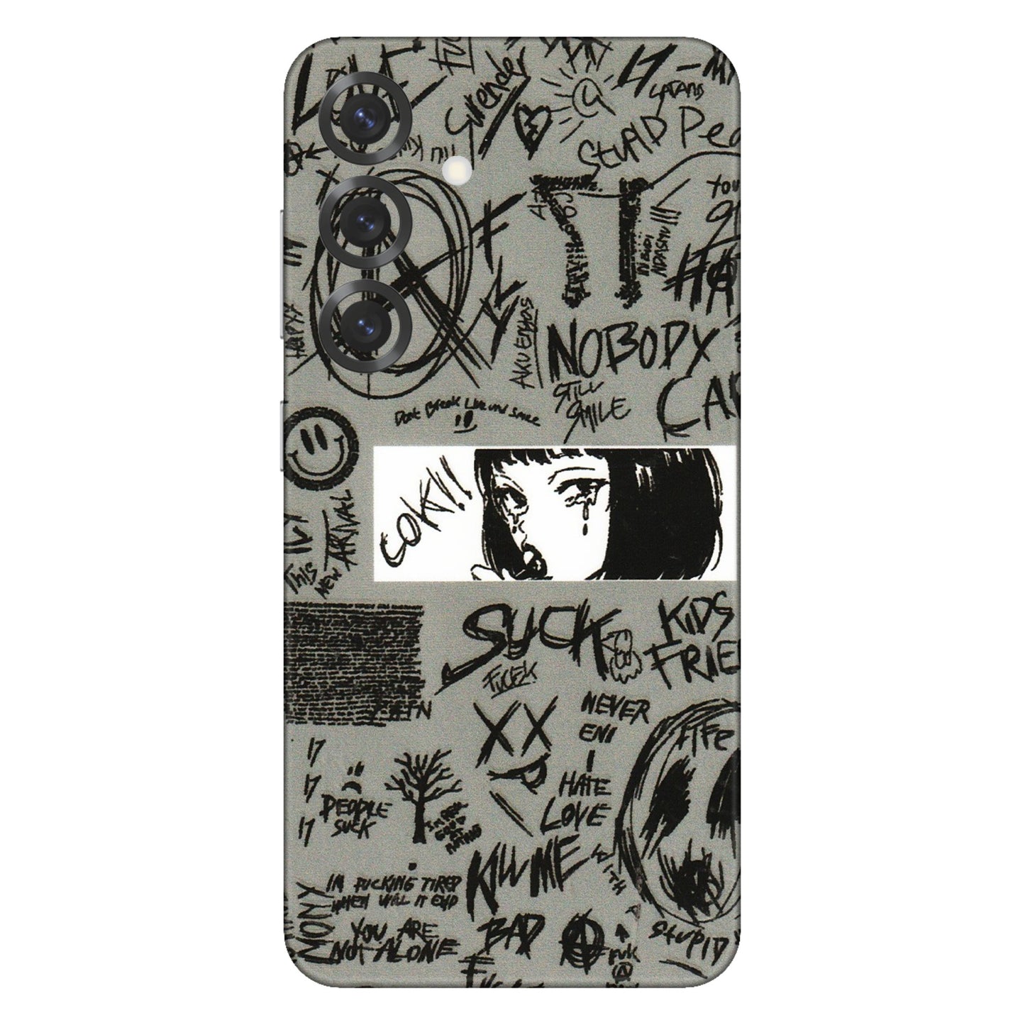 Samsung A/S Series Phone Skins (All Models) - Never Have Love Anime - 3D Embossed Finish (L-260) Samsung Galaxy S25 Plus