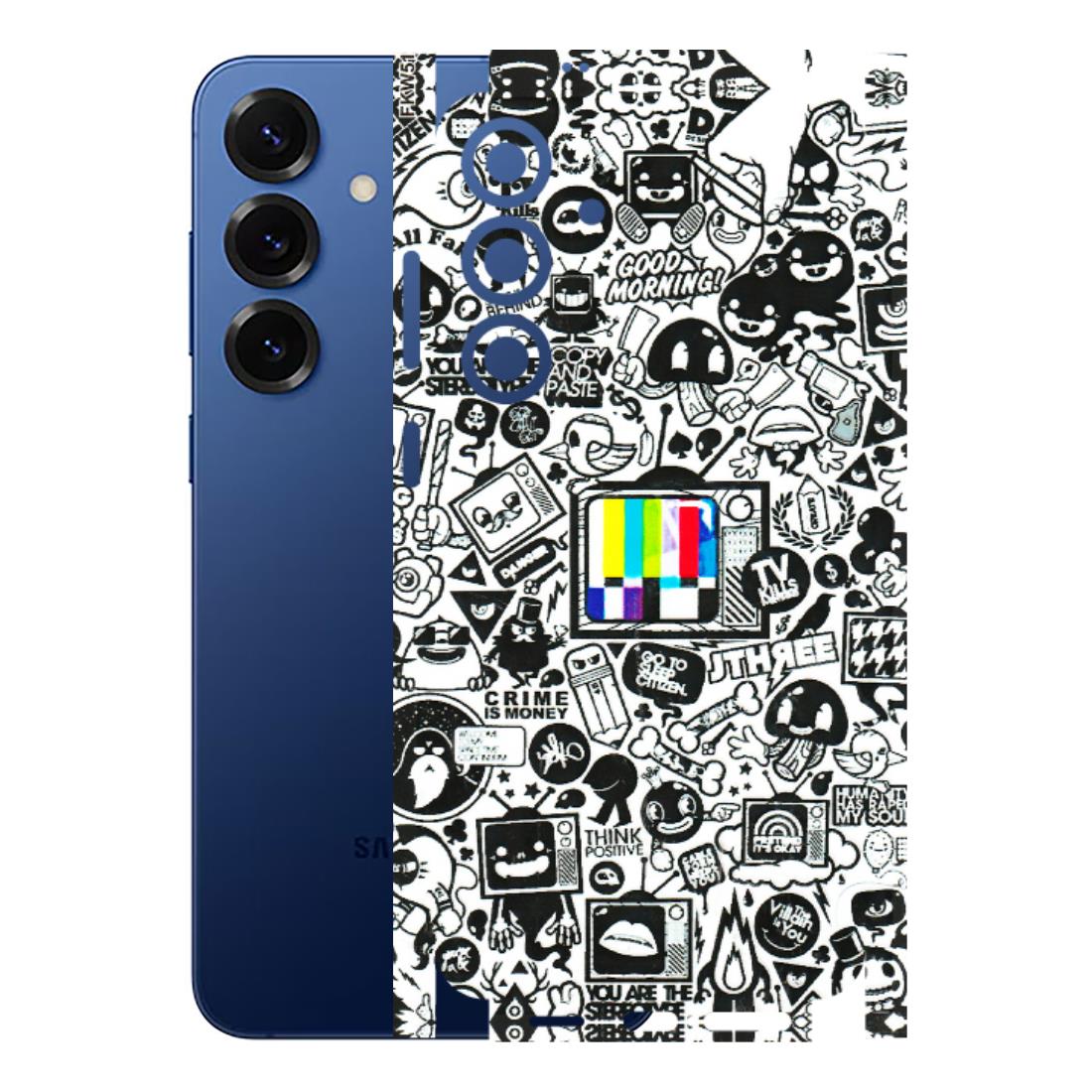 Samsung A/S Series Phone Skins (All Models) - Doodles Positive Art - 3D Embossed Finish (L-263) Samsung Galaxy S25 Plus