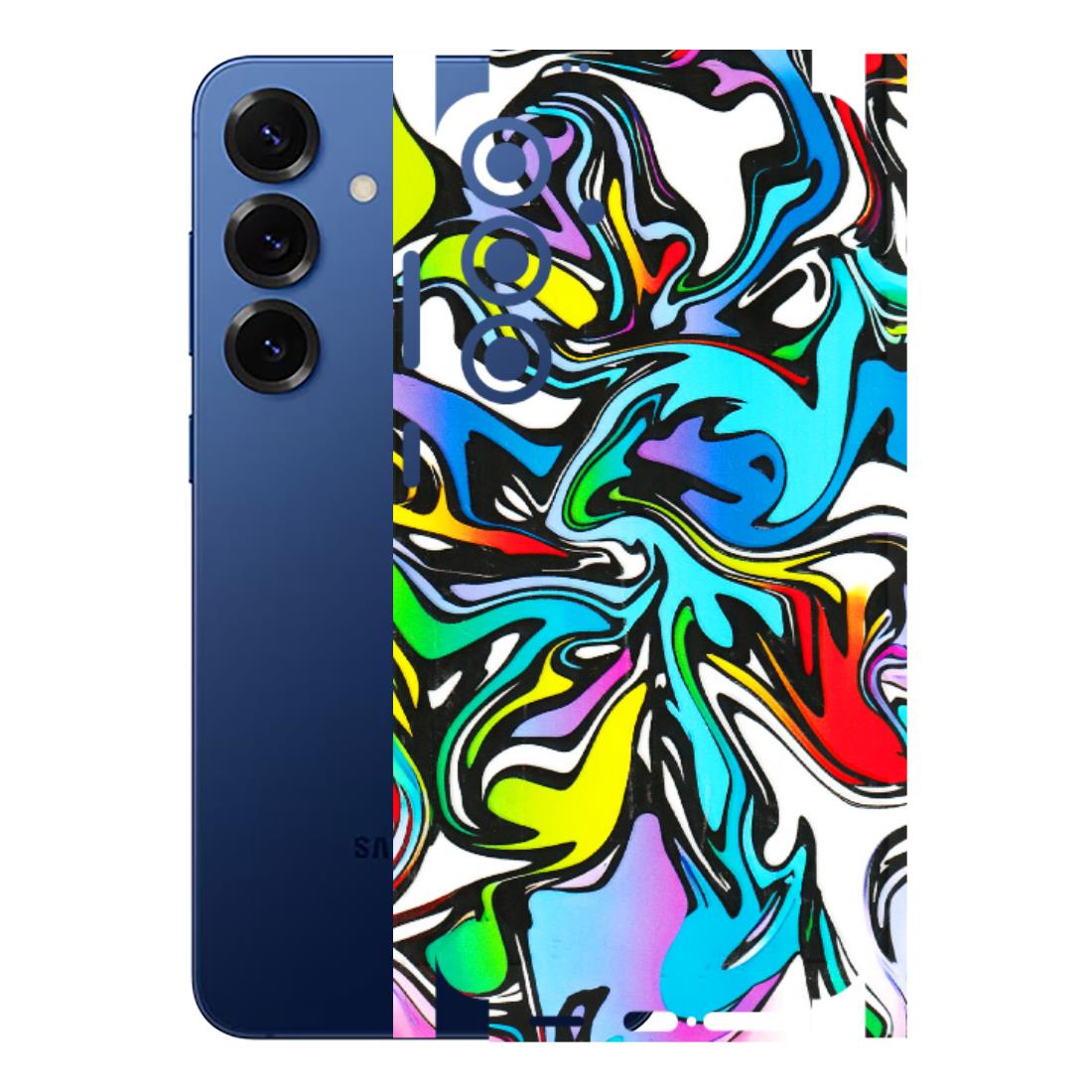 Samsung A/S Series Phone Skins (All Models) - Abstract Colour Paints - 3D Embossed Finish (L-271) Samsung Galaxy S25 Plus