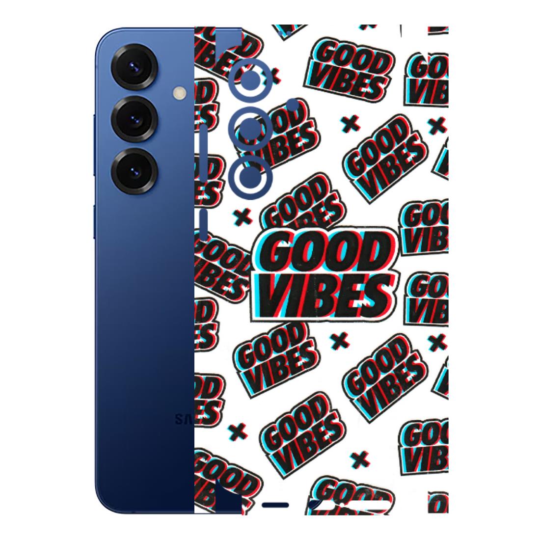 Samsung A/S Series Phone Skins (All Models) - Good Vibes - 3D Embossed Finish (L-282) Samsung Galaxy S25 Plus