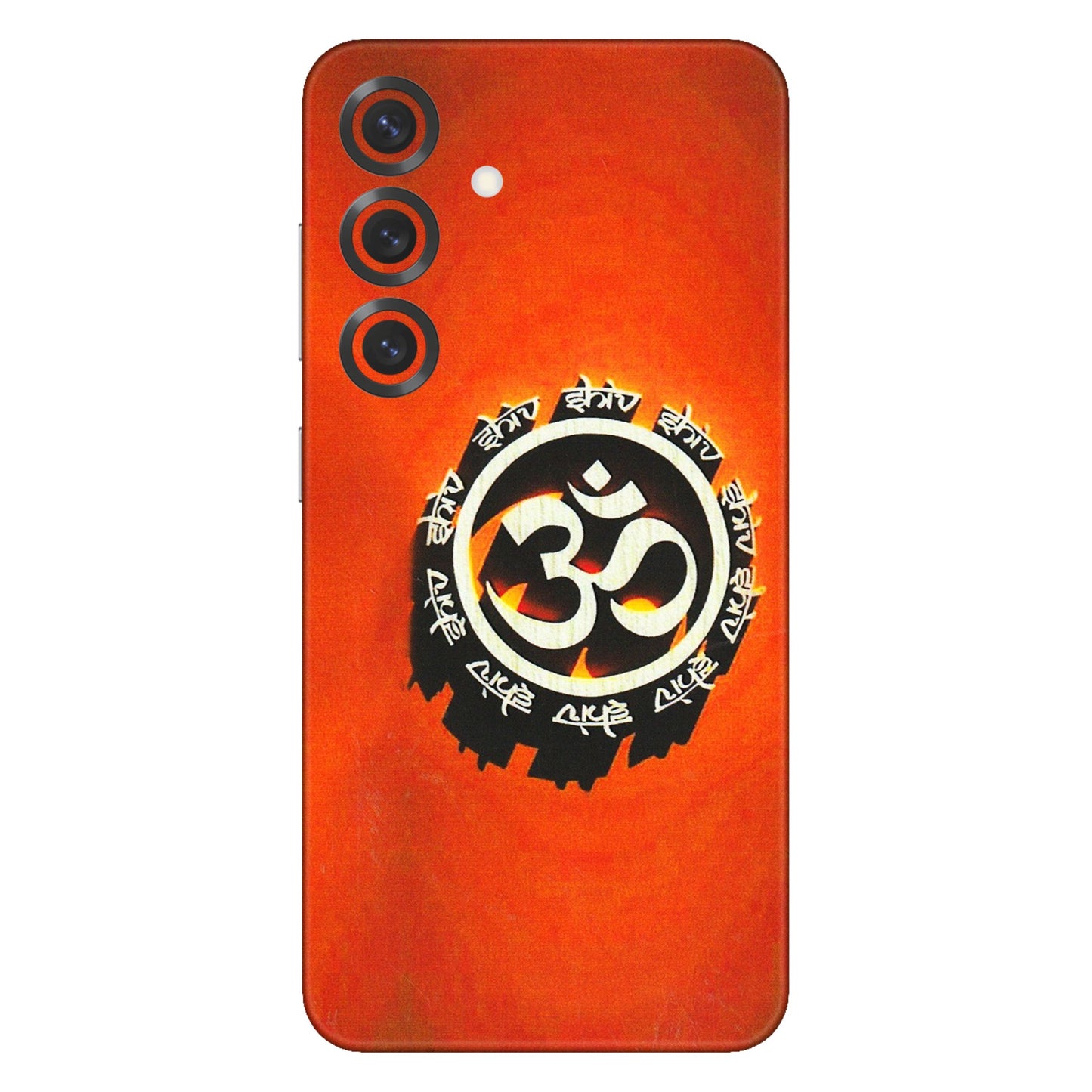 Samsung A/S Series Phone Skins (All Models) - Aum Shiv Orange - 3D Embossed Finish (L-32) Samsung Galaxy S25 Plus