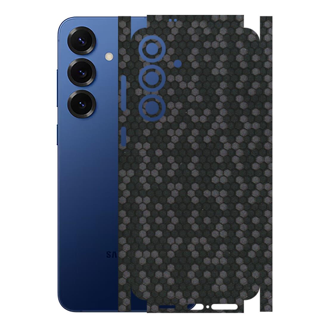 Samsung A/S Series Phone Skins (All Models) - Black Grey Honeycomb Sober - 3D Embossed Finish (L-85) Samsung Galaxy S25 Plus