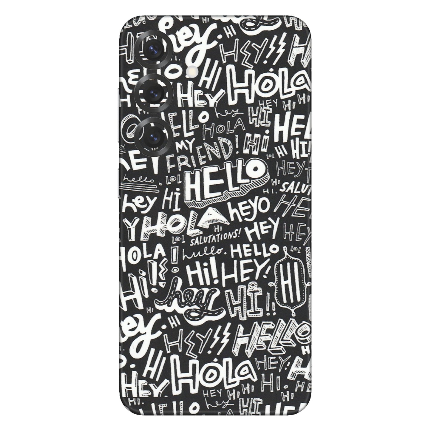 Samsung A/S Series Phone Skins (All Models) - Hi Hello Doodles - Matte Finish (M-25) Samsung Galaxy S25 Plus