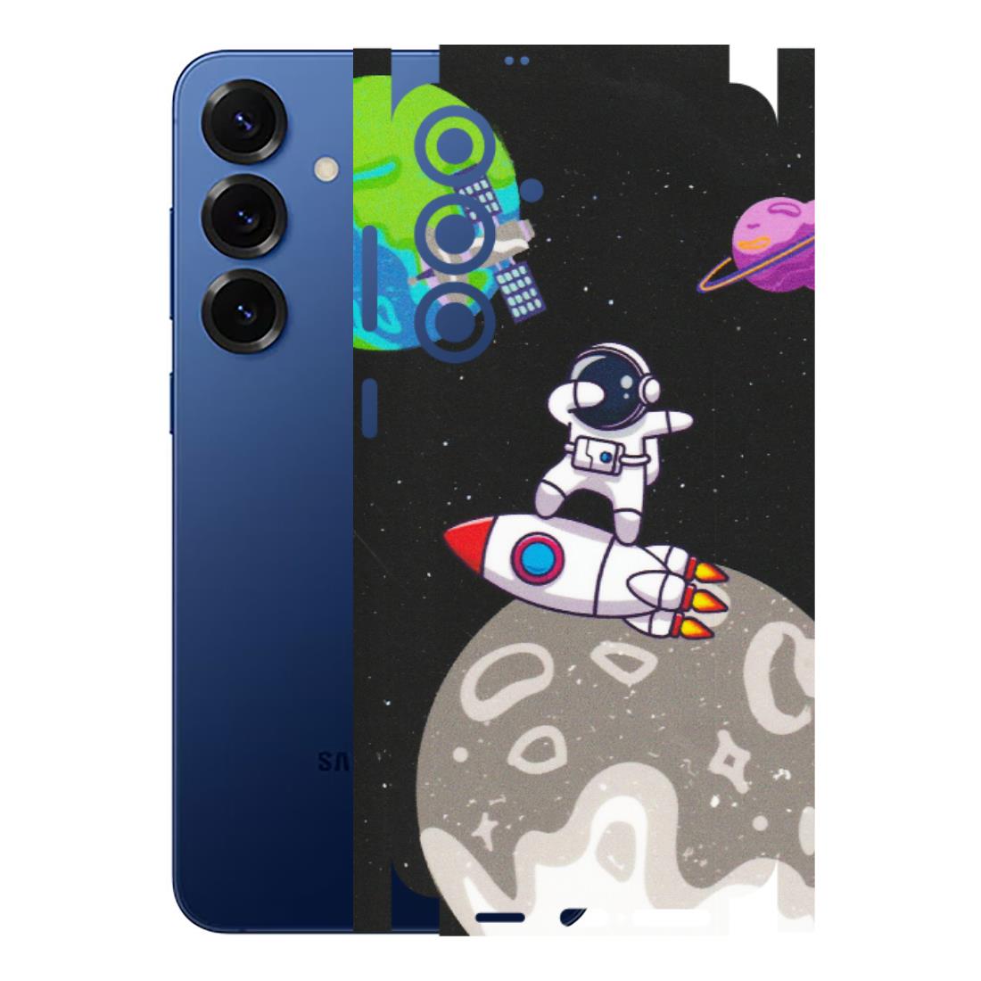 Samsung A/S Series Phone Skins (All Models) - Astronaut Vibing Toon Running - Matte Finish (M-39) Samsung Galaxy S25 Plus
