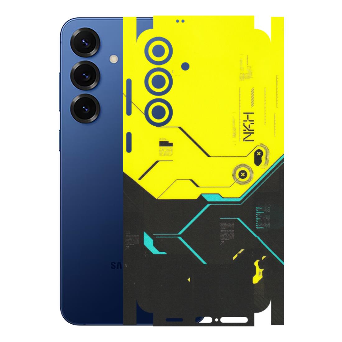 Samsung A/S Series Phone Skins (All Models) - Black Yellow Technica - Matte Finish (M-53) Samsung Galaxy S25 Plus