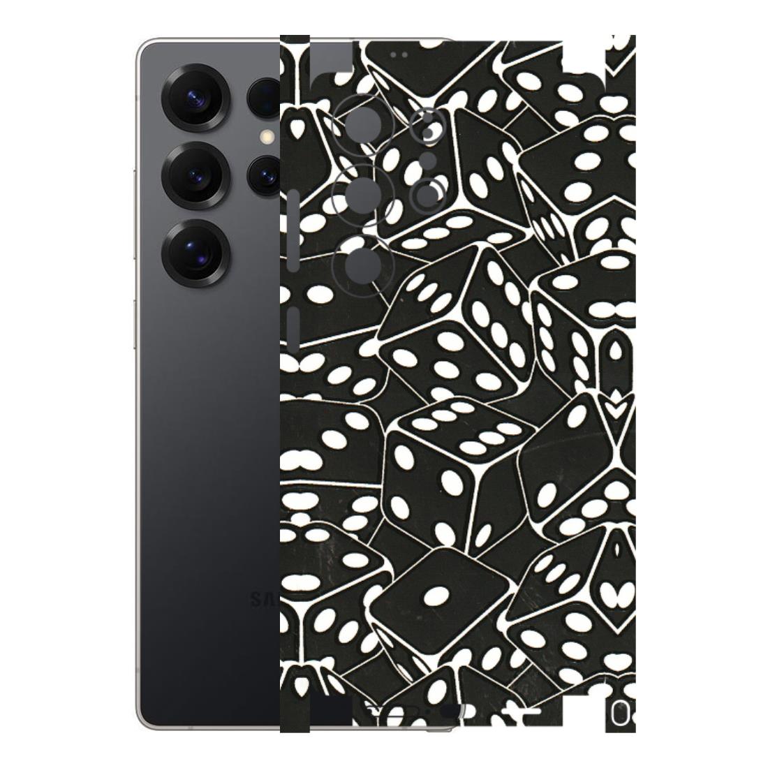 Samsung A/S Series Phone Skins (All Models) - Big Black Dices - 3D Embossed Finish (L-106) Samsung Galaxy S25 Ultra (5G)