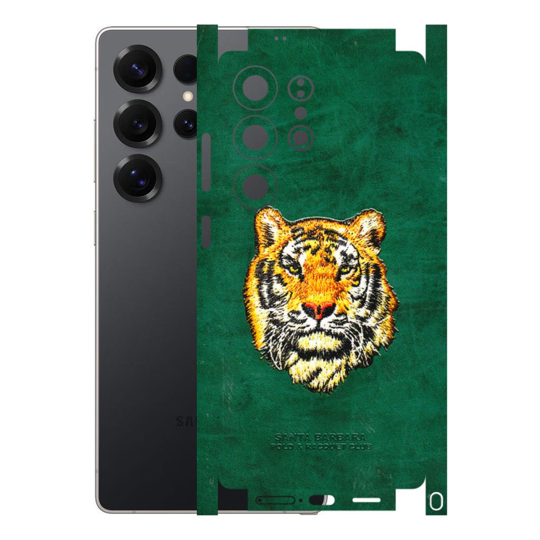 Samsung A/S Series Phone Skins (All Models) - Leather Feel Tiger - 3D Embossed Finish (L-111) Samsung Galaxy S25 Ultra (5G)