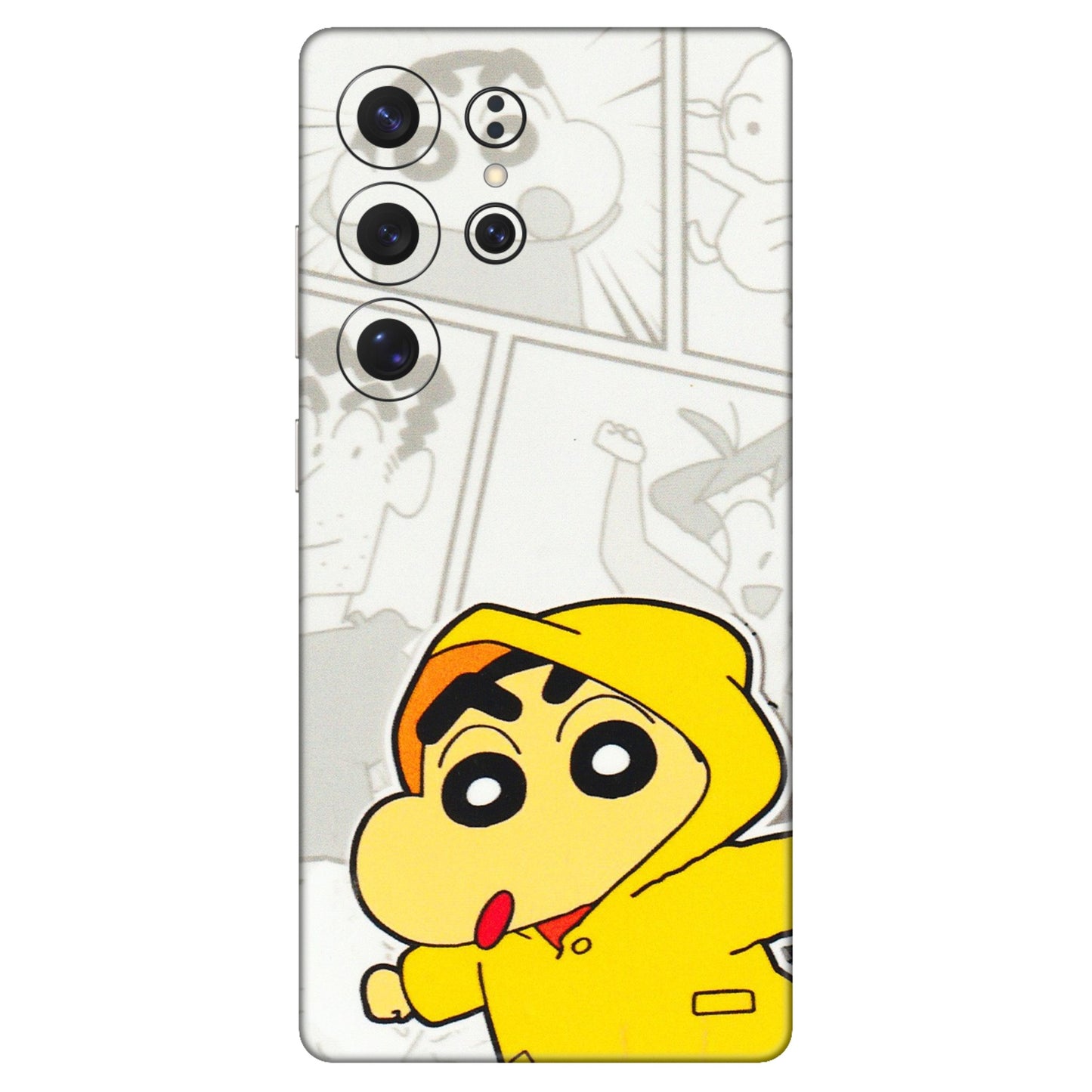 Samsung A/S Series Phone Skins (All Models) - Yellow Shinchan Comic - 3D Embossed Finish (L-246) Samsung Galaxy S25 Ultra (5G)