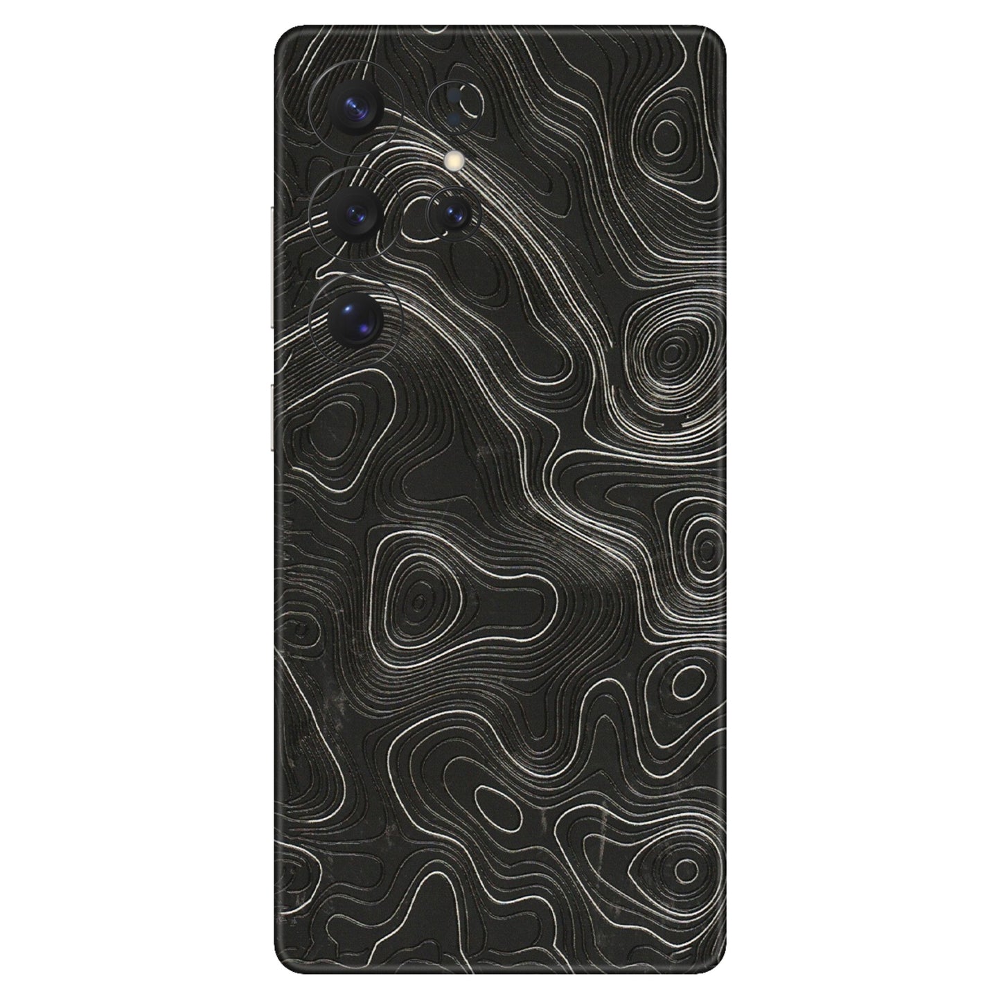 Samsung A/S Series Phone Skins (All Models) - Abstract White Line Map - 3D Embossed Finish (L-269) Samsung Galaxy S25 Ultra (5G)