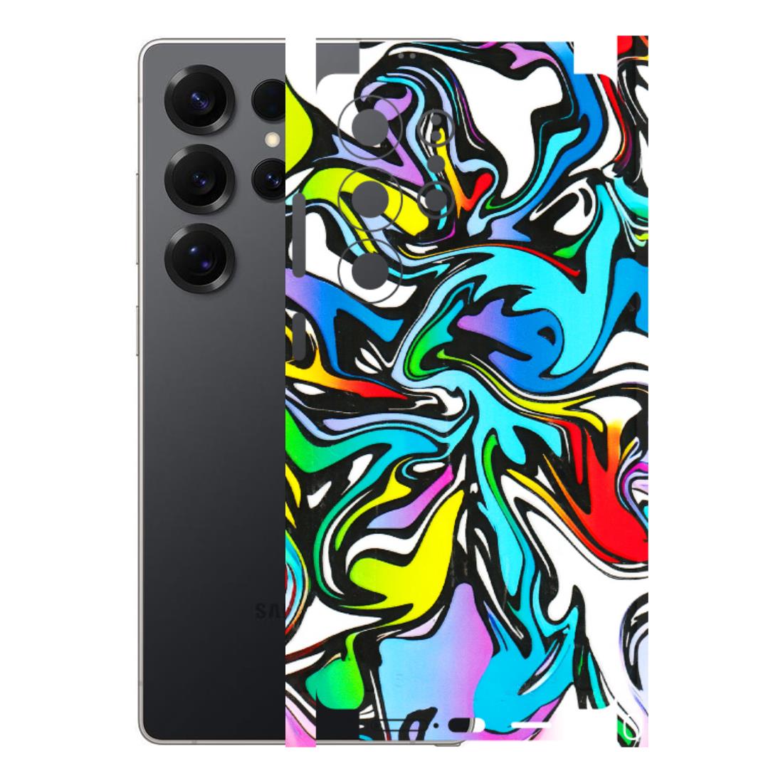 Samsung A/S Series Phone Skins (All Models) - Abstract Colour Paints - 3D Embossed Finish (L-271) Samsung Galaxy S25 Ultra (5G)