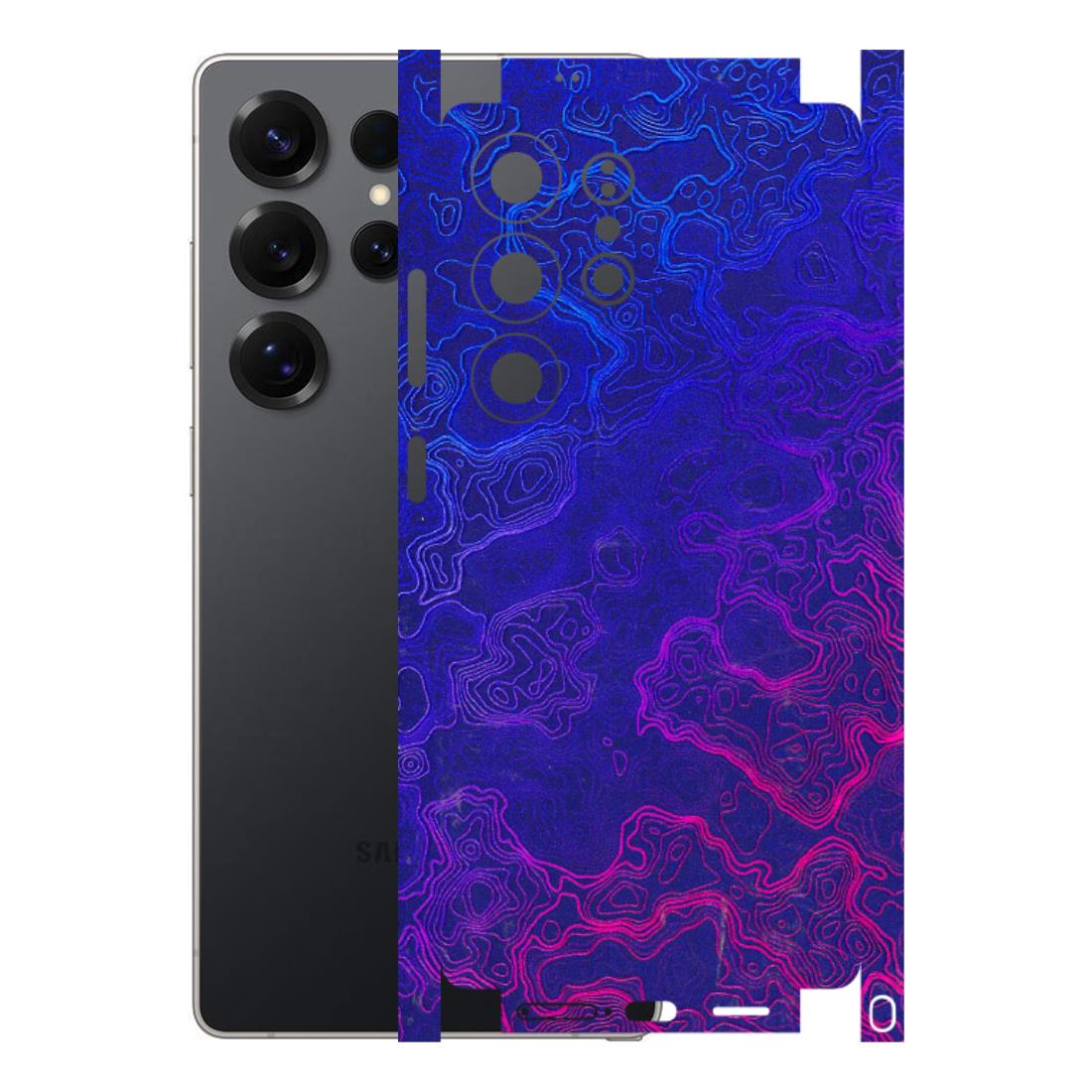 Samsung A/S Series Phone Skins (All Models) - Purple Ripples Swirl - 3D Embossed Finish (L-314) Samsung Galaxy S25 Ultra (5G)