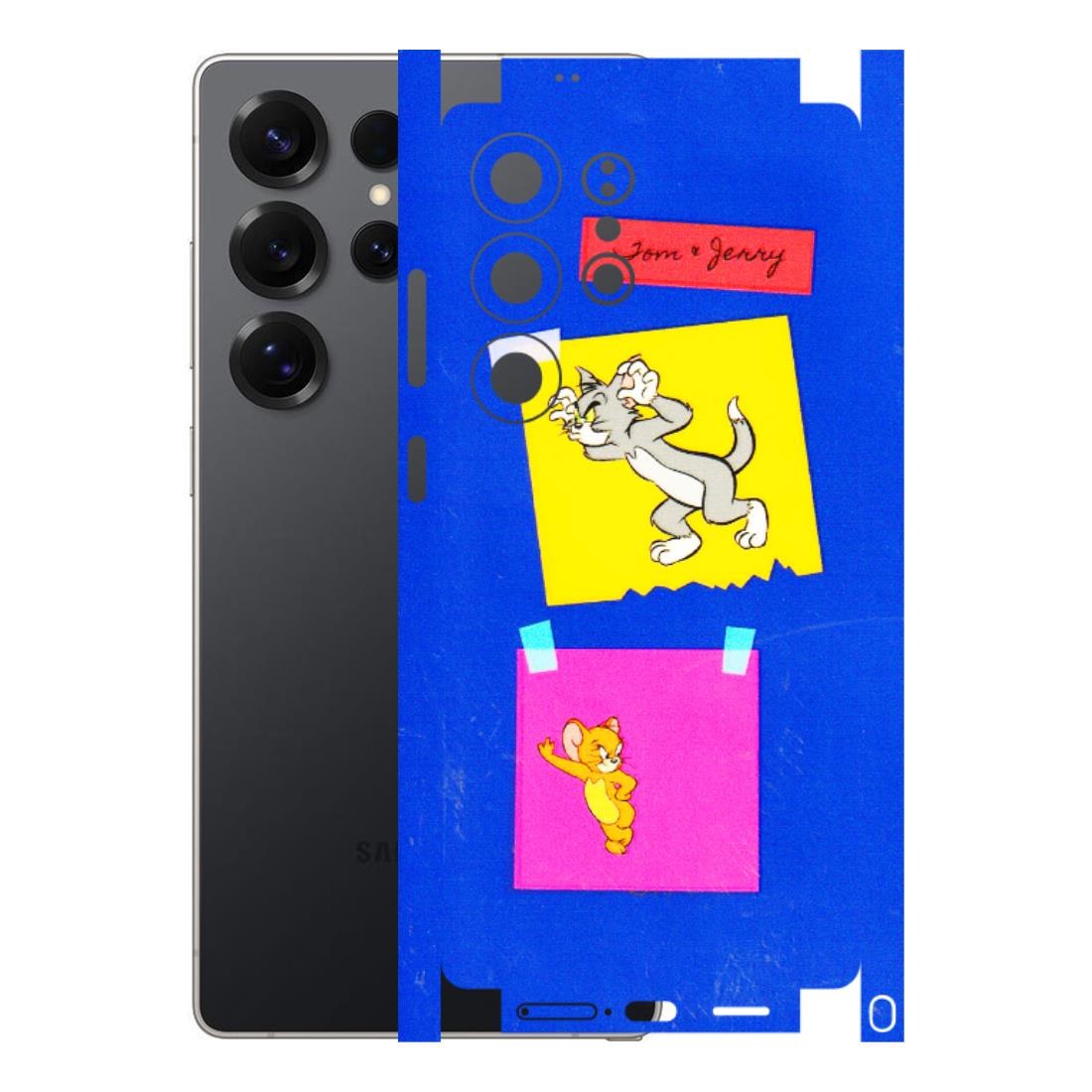 Samsung A/S Series Phone Skins (All Models) - Tom N Jerry Sticky Notes - 3D Embossed Finish (L-88) Samsung Galaxy S25 Ultra (5G)