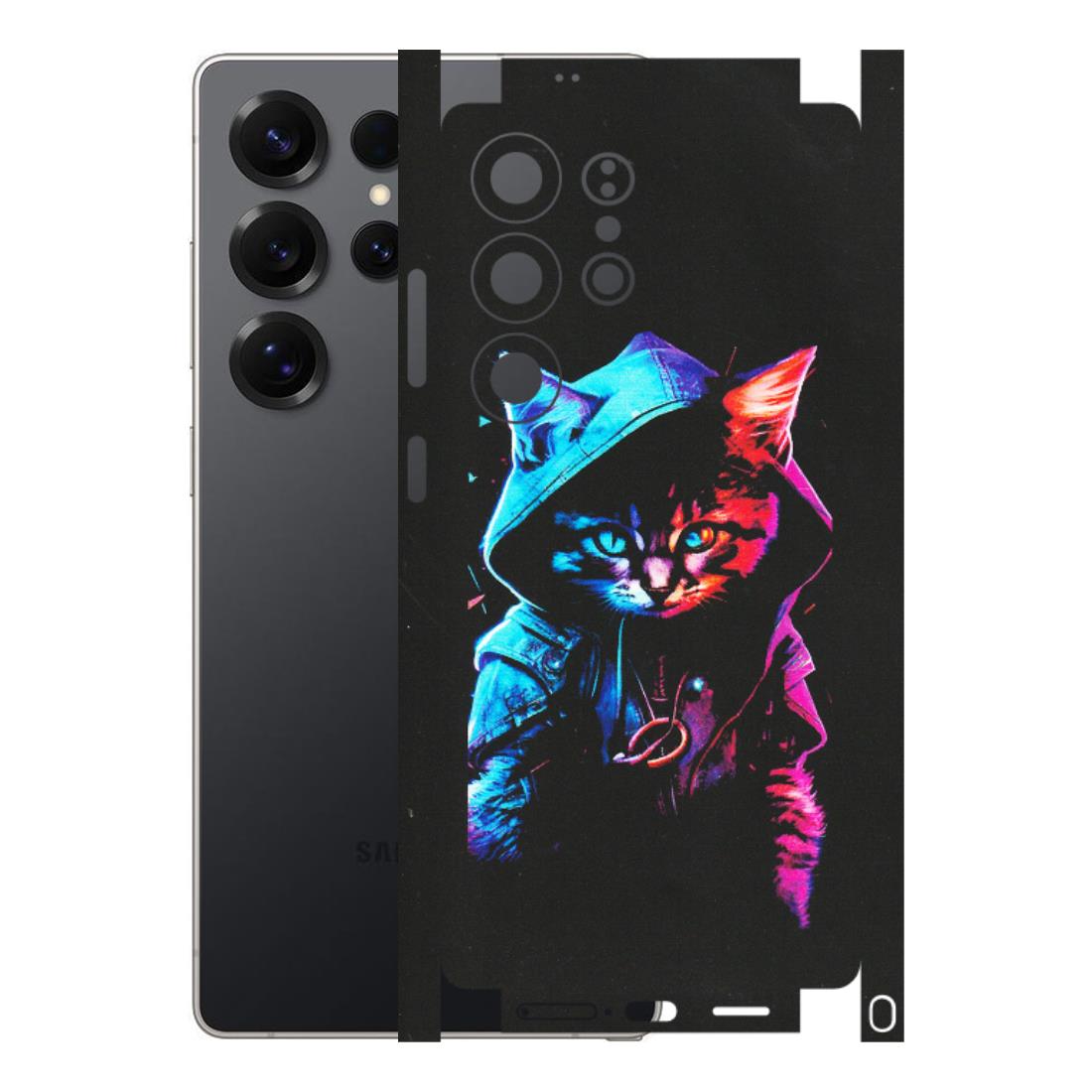 Samsung A/S Series Phone Skins (All Models) - Cyberpunk Cat - Matte Finish (M-45) Samsung Galaxy S25 Ultra (5G)