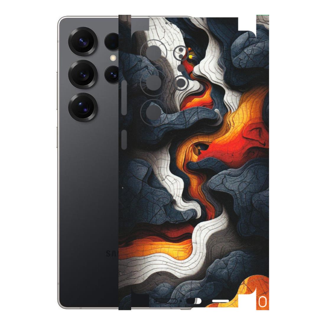 Samsung A/S Series Phone Skins (All Models) - Abstract Volcanic Layers - Matte Finish (M-52) Samsung Galaxy S25 Ultra (5G)