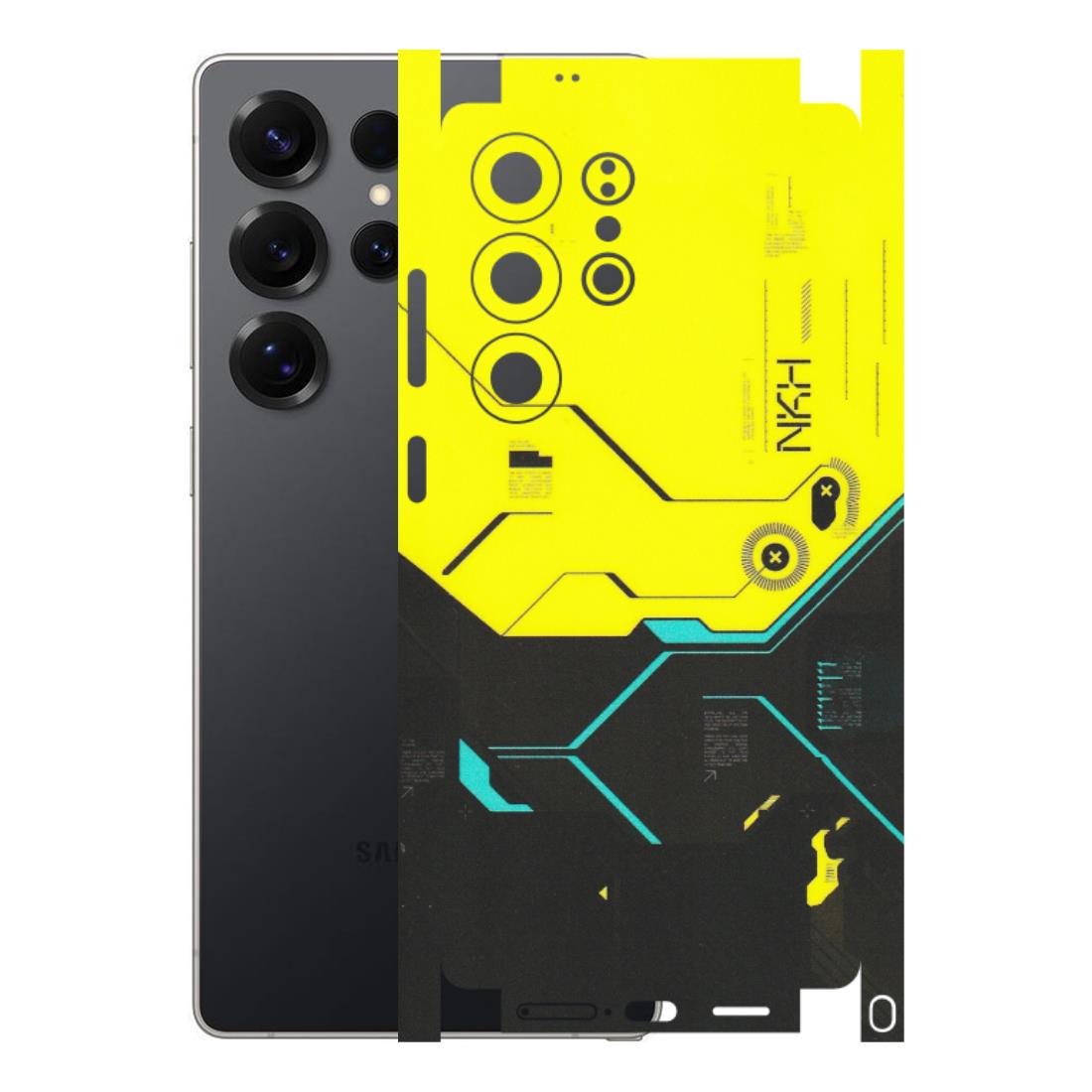 Samsung A/S Series Phone Skins (All Models) - Black Yellow Technica - Matte Finish (M-53) Samsung Galaxy S25 Ultra (5G)