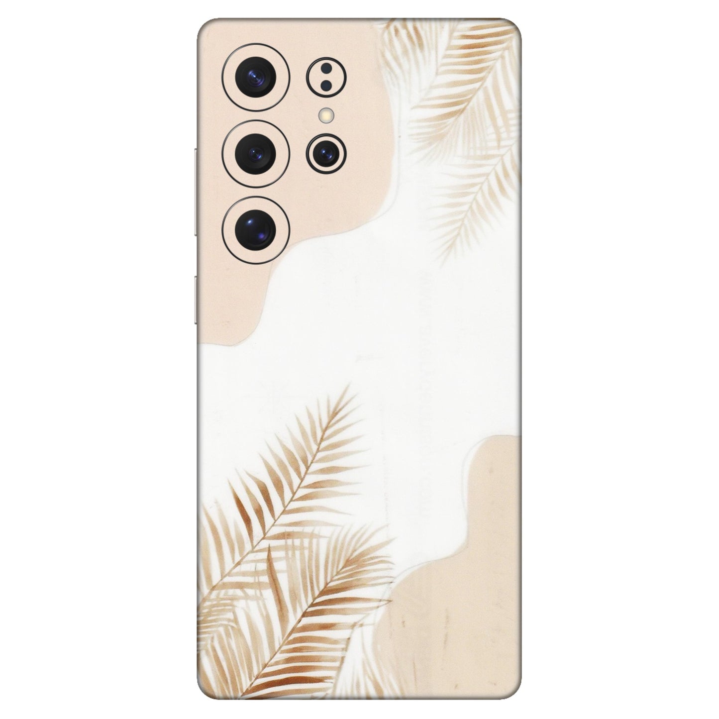 Samsung A/S Series Phone Skins (All Models) - Gold Petals Abstract - Transparent Finish (T-08) Samsung Galaxy S25 Ultra (5G)