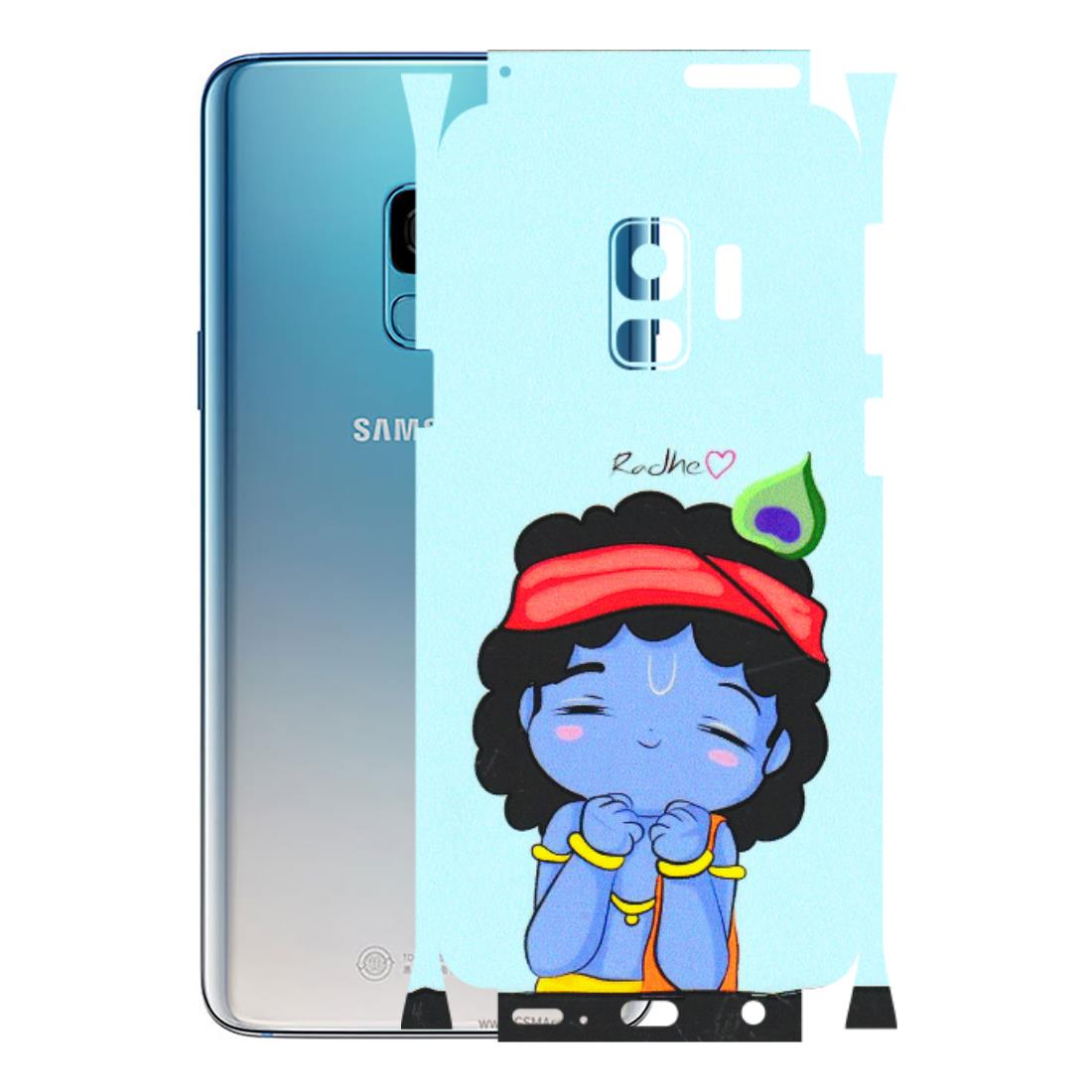 Samsung A/S Series Phone Skins (All Models) - Radhe Radhe Cute Toon - 3D Embossed Finish (L-05) Samsung Galaxy S9