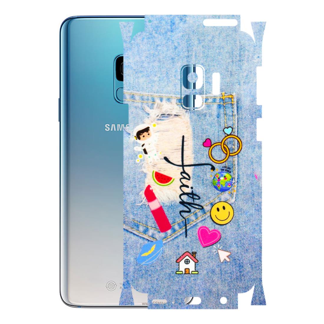 Samsung A/S Series Phone Skins (All Models) - Denim Jeans Pocket - 3D Embossed Finish (L-134) Samsung Galaxy S9