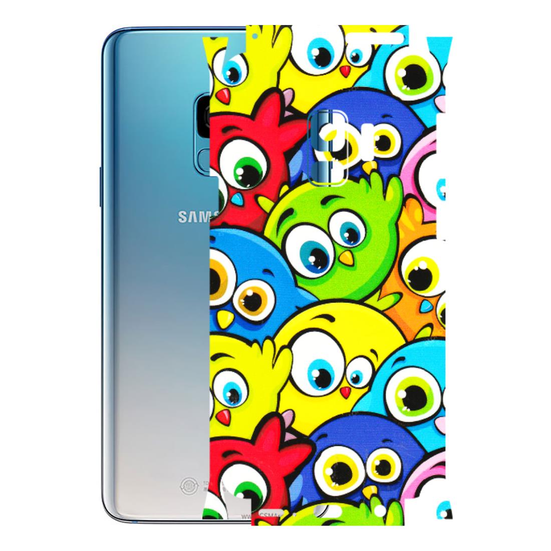 Samsung A/S Series Phone Skins (All Models) - Cute Fluffy Birds - 3D Embossed Finish (L-213) Samsung Galaxy S9
