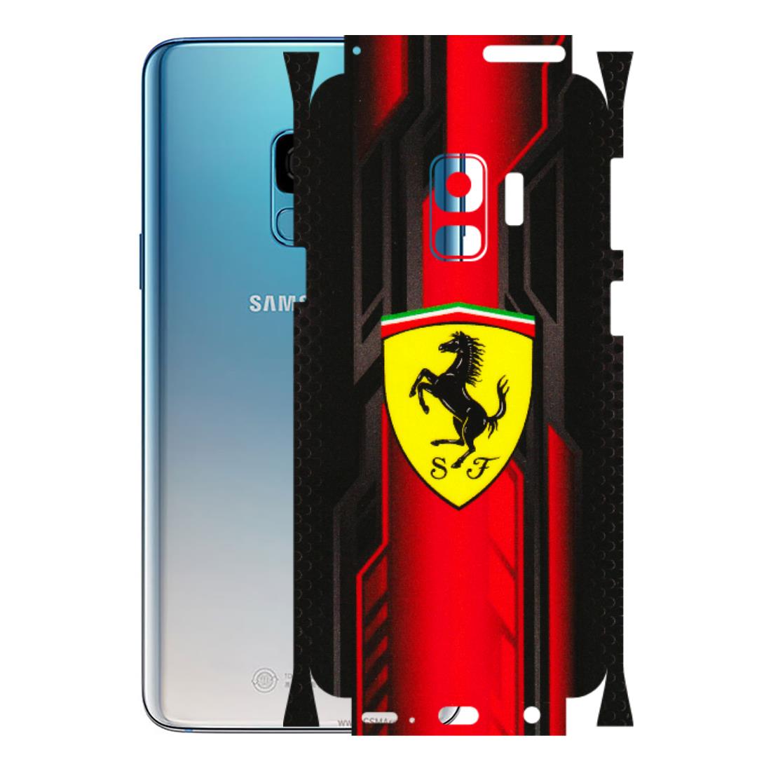 Samsung A/S Series Phone Skins (All Models) - Black Ferrari Logo - 3D Embossed Finish (L-253) Samsung Galaxy S9