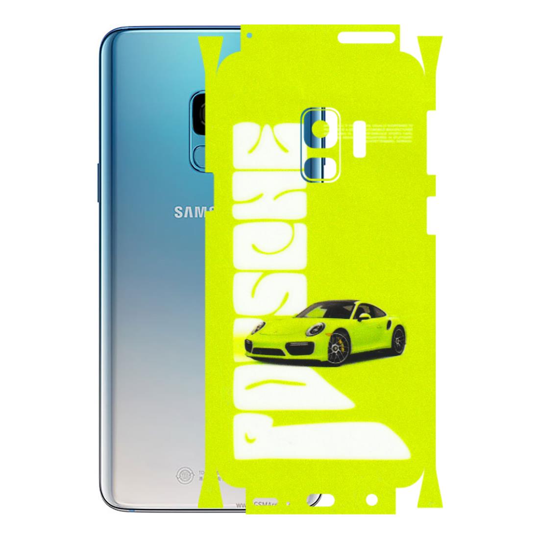 Samsung A/S Series Phone Skins (All Models) - Lime Green Porche - 3D Embossed Finish (L-30) Samsung Galaxy S9