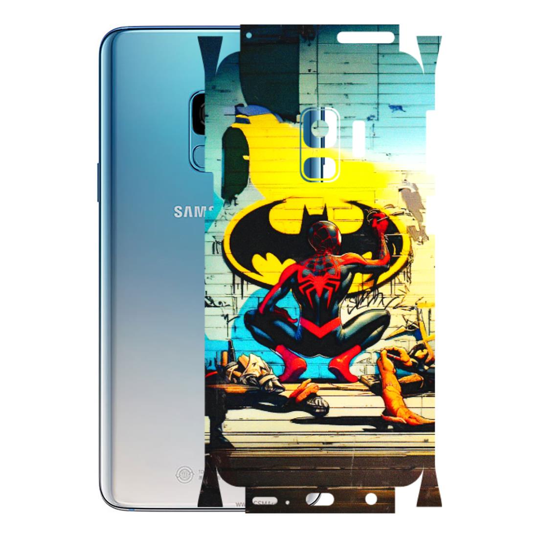 Samsung A/S Series Phone Skins (All Models) - New Spiderman Bat Logo - 3D Embossed Finish (L-309) Samsung Galaxy S9
