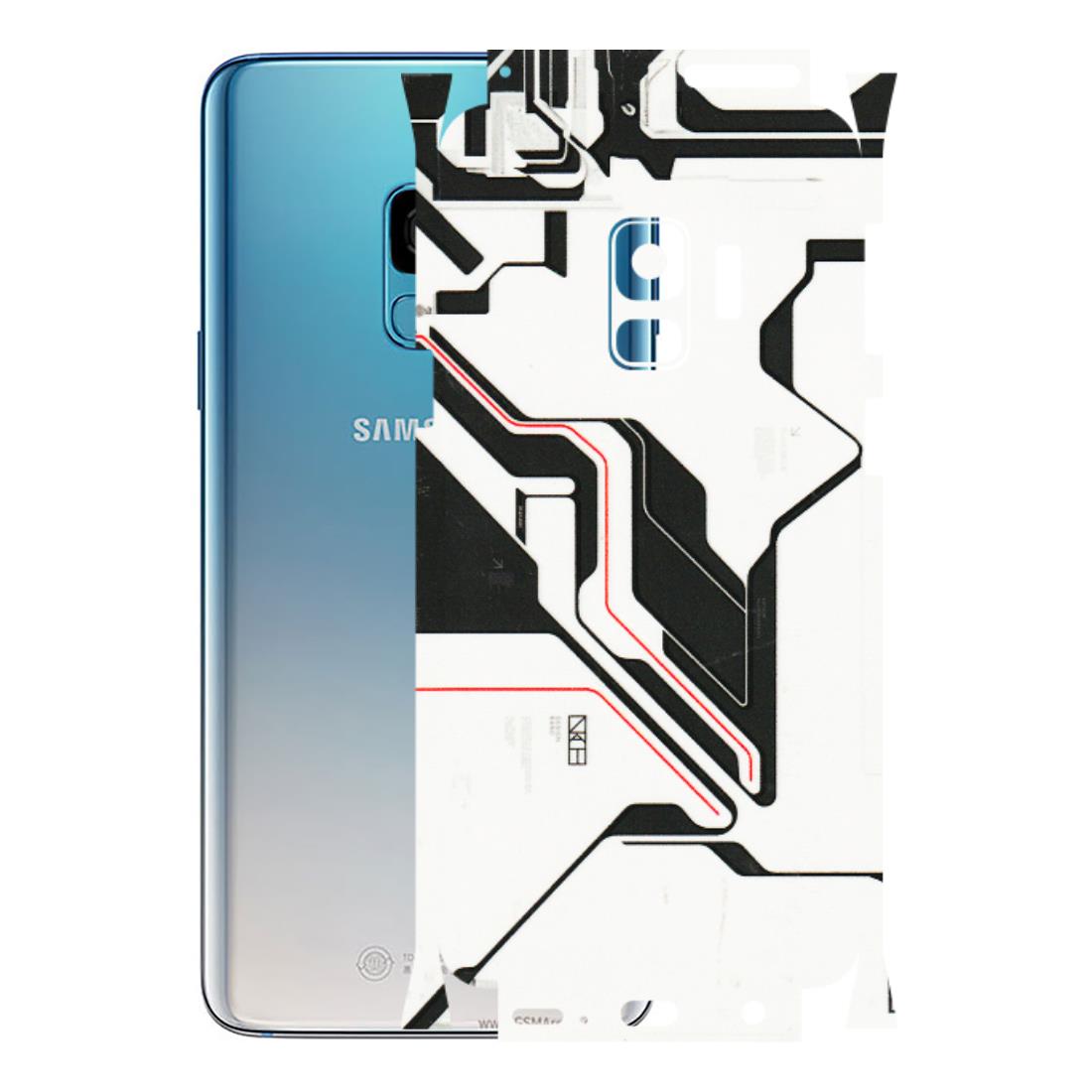Samsung A/S Series Phone Skins (All Models) - White Techy Logo - 3D Embossed Finish (L-312) Samsung Galaxy S9