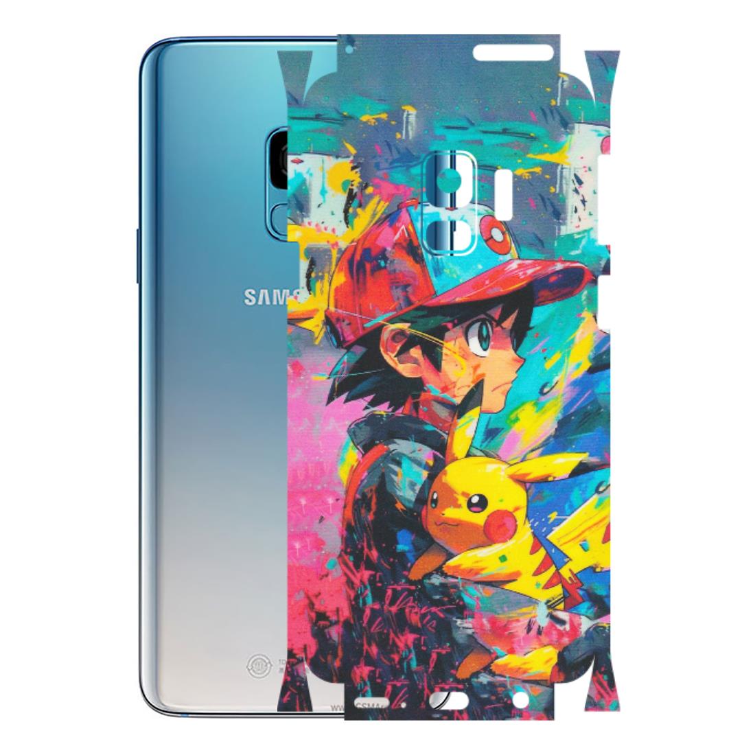 Samsung A/S Series Phone Skins (All Models) - Ash & Pikachu - Matte Finish (M-26) Samsung Galaxy S9