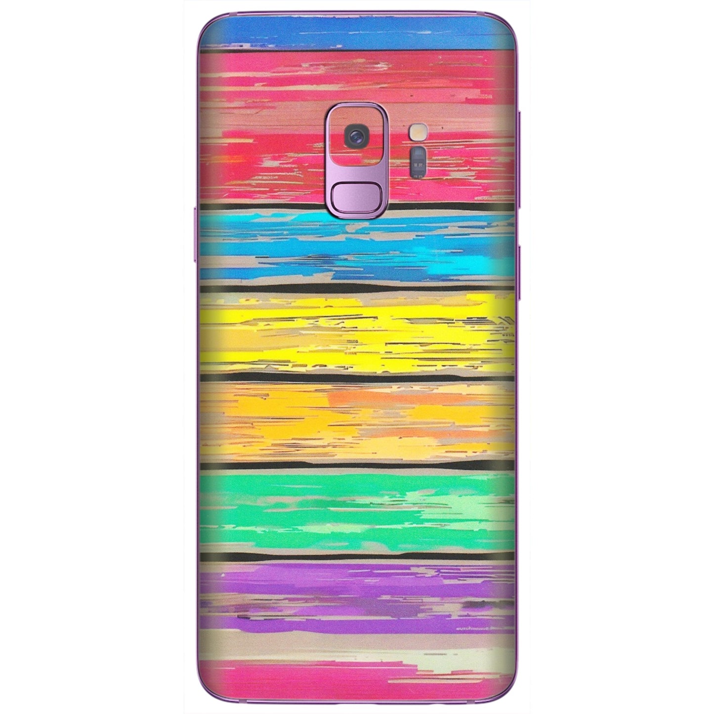 Samsung A/S Series Phone Skins (All Models) - Multi Colour Wooden Wall - Matte Finish (M-96) Samsung Galaxy S9