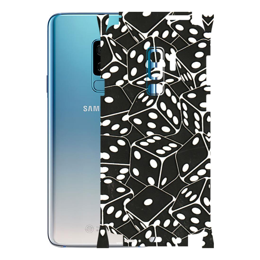 Samsung A/S Series Phone Skins (All Models) - Big Black Dices - 3D Embossed Finish (L-106) Samsung Galaxy S9 Plus