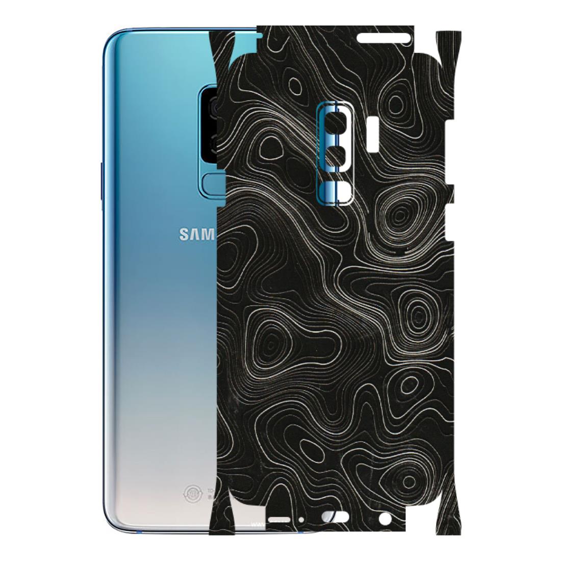 Samsung A/S Series Phone Skins (All Models) - Black Swirl - 3D Embossed Finish (L-196) Samsung Galaxy S9 Plus