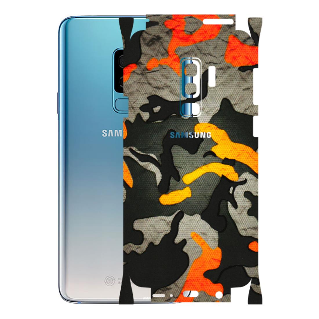 Samsung A/S Series Phone Skins (All Models) - Orange Camouflage - 3D Embossed Finish (L-204) Samsung Galaxy S9 Plus
