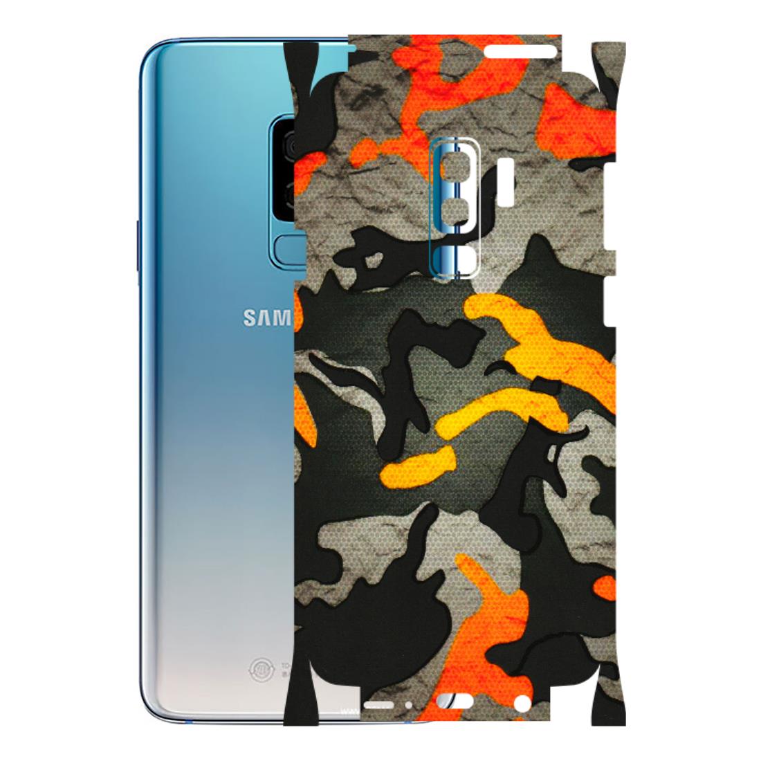 Samsung A/S Series Phone Skins (All Models) - Orange Camouflage - 3D Embossed Finish (L-204) Samsung Galaxy S9 Plus