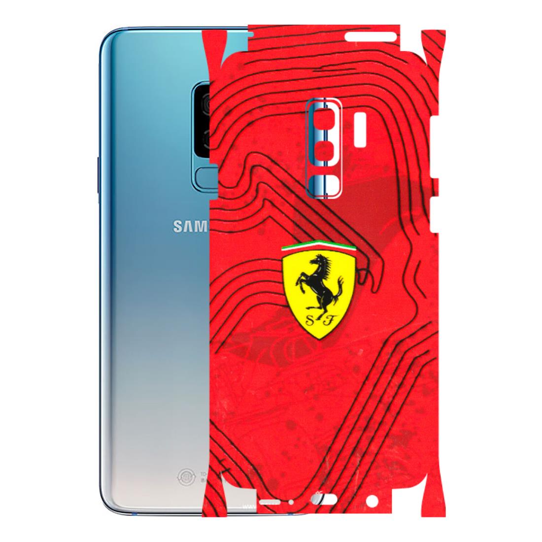 Samsung A/S Series Phone Skins (All Models) - Red Ferrari Logo Stylish - 3D Embossed Finish (L-238) Samsung Galaxy S9 Plus