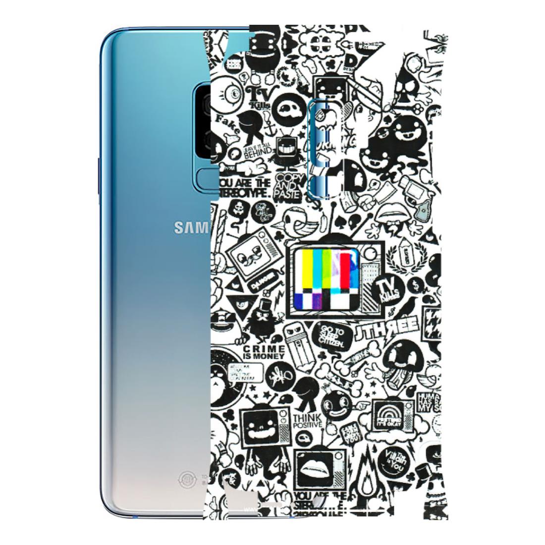 Samsung A/S Series Phone Skins (All Models) - Doodles Positive Art - 3D Embossed Finish (L-263) Samsung Galaxy S9 Plus