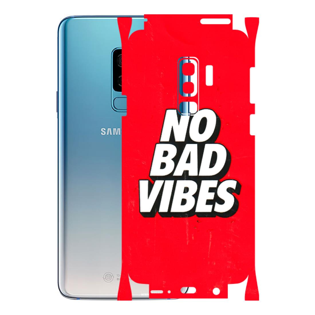 Samsung A/S Series Phone Skins (All Models) - No Bad Vibes - 3D Embossed Finish (L-280) Samsung Galaxy S9 Plus
