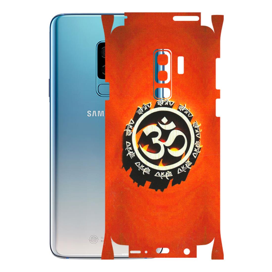 Samsung A/S Series Phone Skins (All Models) - Aum Shiv Orange - 3D Embossed Finish (L-32) Samsung Galaxy S9 Plus