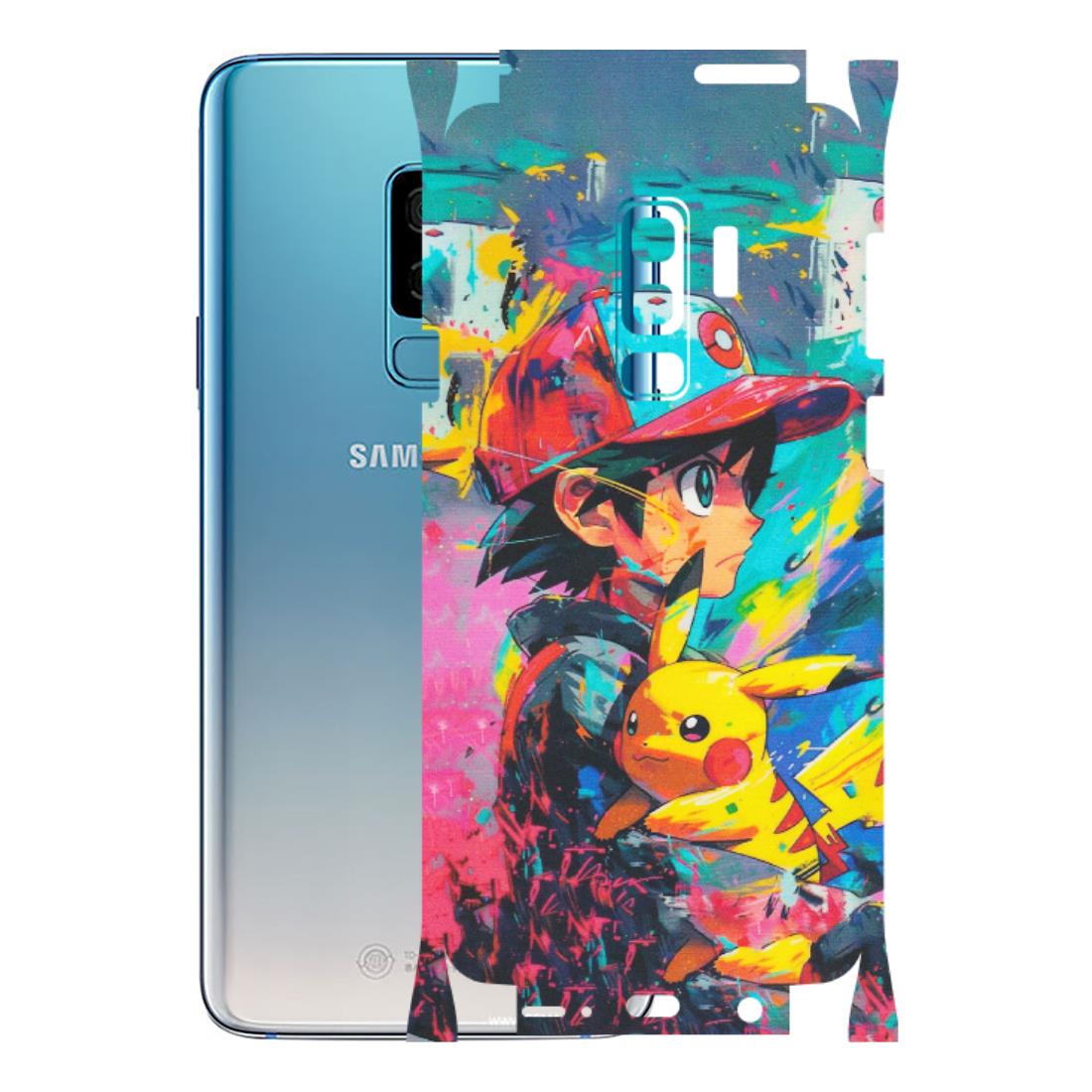 Samsung A/S Series Phone Skins (All Models) - Ash & Pikachu - Matte Finish (M-26) Samsung Galaxy S9 Plus