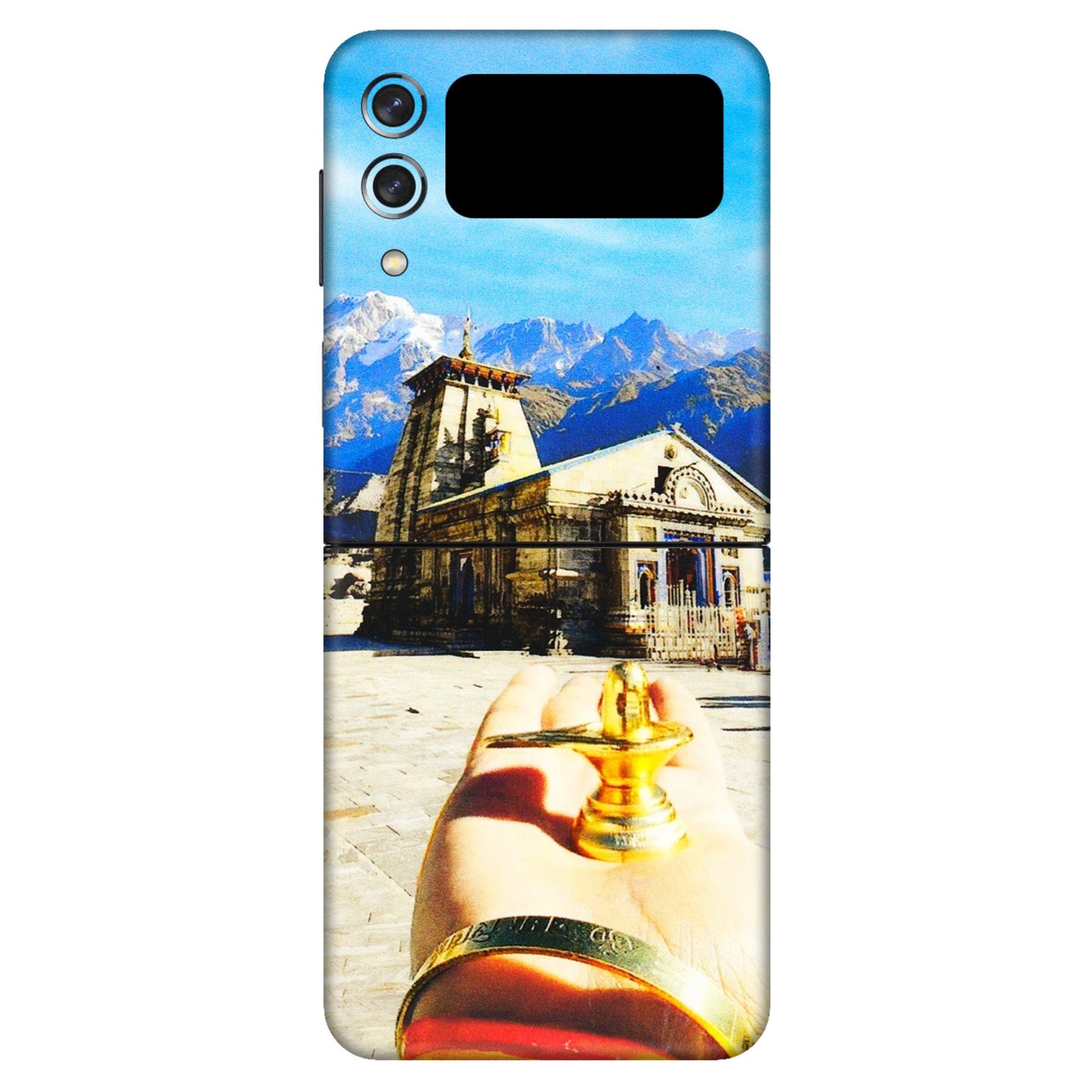 Samsung M/F/Note/Flip and C Phone Skins (All Models) - Beauty of Kedarnath - 3D Embossed Finish (L-108) Samsung Galaxy Z Flip 3 (5G)