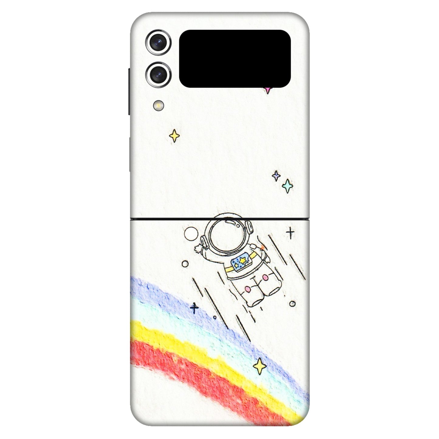 Samsung M/F/Note/Flip and C Phone Skins (All Models) - Milkyway Astronaut - 3D Embossed Finish (L-110) Samsung Galaxy Z Flip 3 (5G)