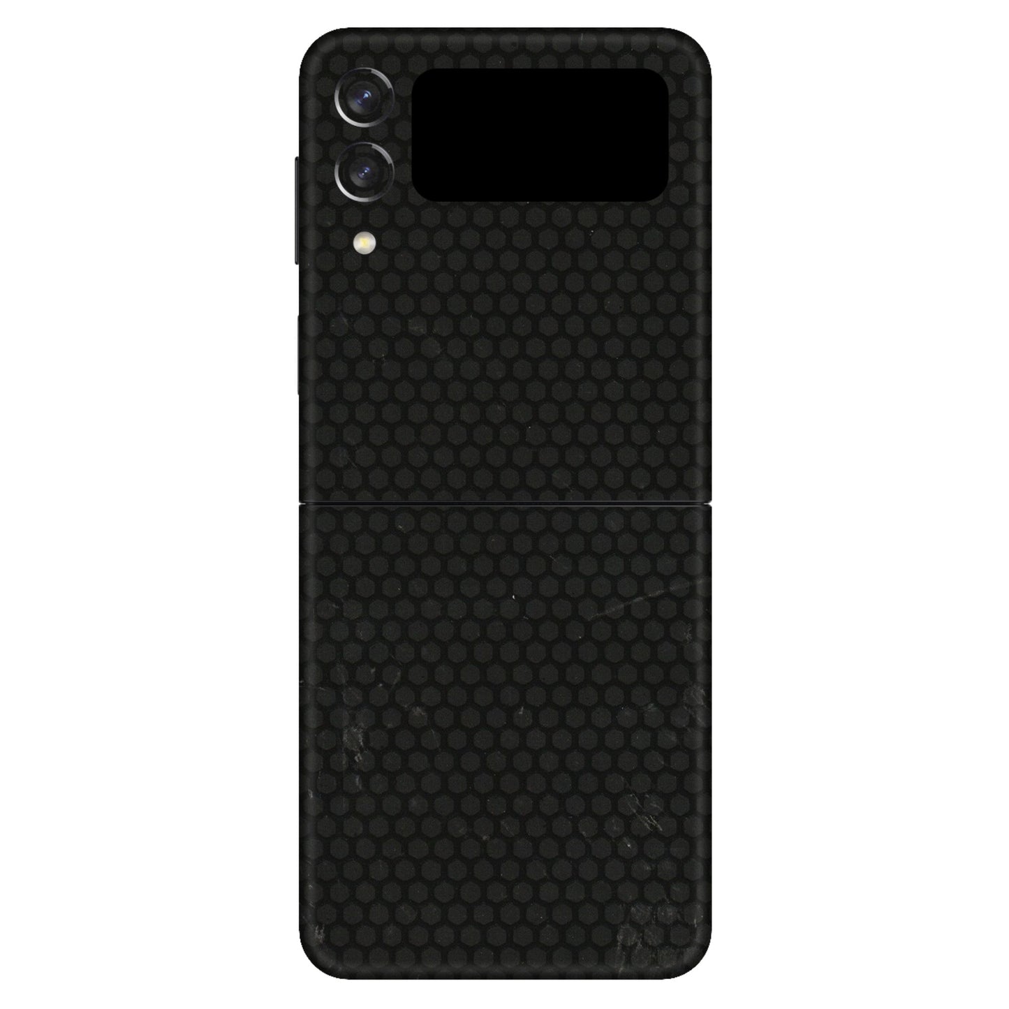 Samsung M/F/Note/Flip and C Phone Skins (All Models) - Black honeycomb - 3D Embossed Finish (L-114) Samsung Galaxy Z Flip 3 (5G)