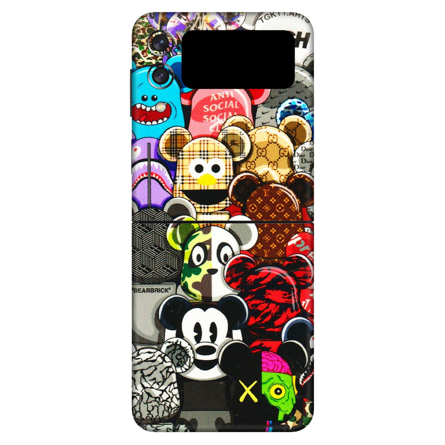 Samsung M/F/Note/Flip and C Phone Skins (All Models) - More Mickey Mouses - 3D Embossed Finish (L-118) Samsung Galaxy Z Flip 3 (5G)