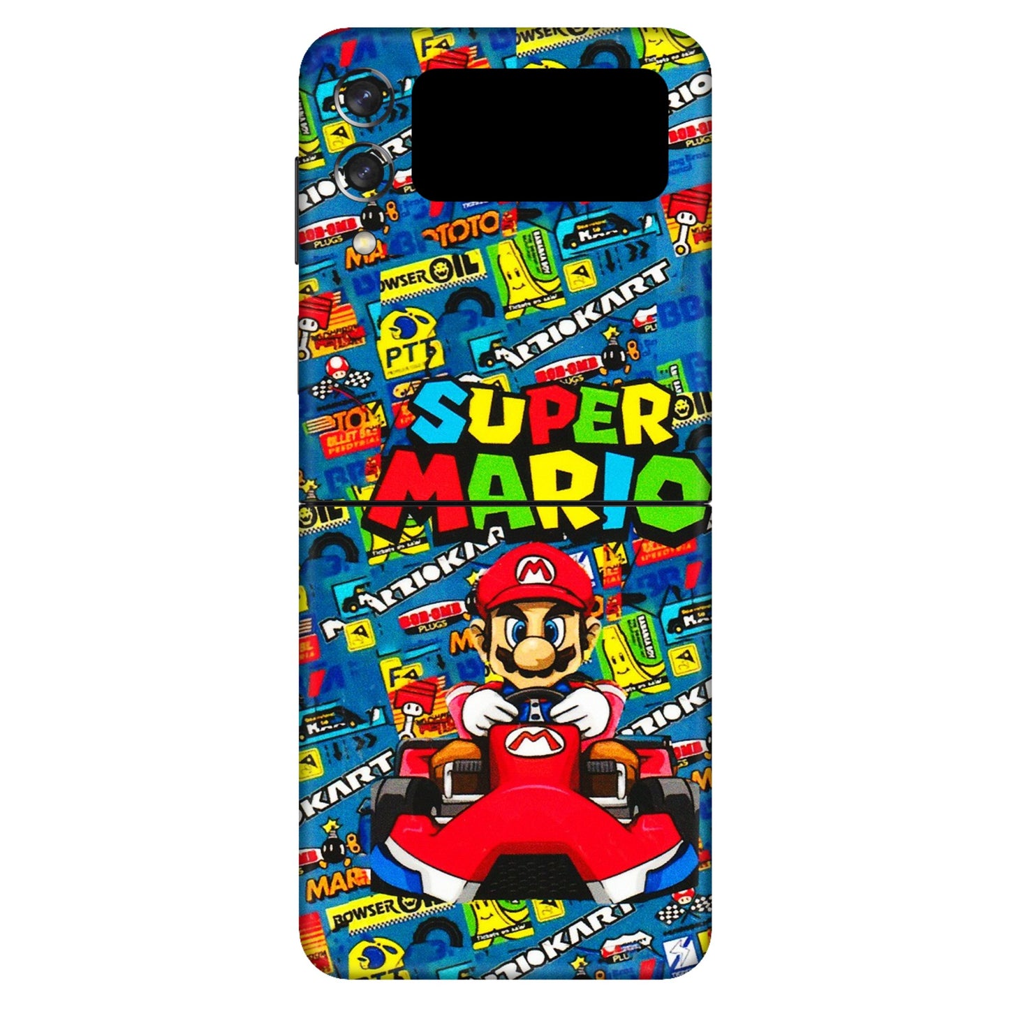 Samsung M/F/Note/Flip and C Phone Skins (All Models) - Super Mario Kart - 3D Embossed Finish (L-140) Samsung Galaxy Z Flip 3 (5G)